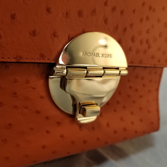 NWOT Michael Kors Ostrich Leather Shoulder bag - Picture 4 of 10